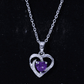 0.9 Carat Amethyst Heart Pendant Necklace with Diamond