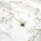 0.9 Carat Amethyst Heart Pendant Necklace with Diamond