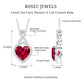 Certified Lab Created Ruby Heart Infinity Necklace With Chain