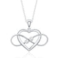 Natural Diamond Infinity Heart Necklace For Her