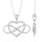 Natural Diamond Infinity Heart Necklace For Her