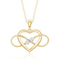 Natural Diamond Infinity Heart Necklace For Her