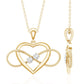 Natural Diamond Infinity Heart Necklace For Her