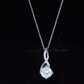 Cushion Cut Moissanite Infinity Promise Necklace With Chain