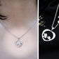 Diamond Elephant Mother Child Necklace