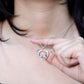 Diamond Elephant Mother Child Necklace