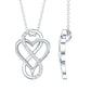 Brilliant Cut Diamond Infinity Heart Necklace for Women