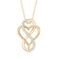 Brilliant Cut Diamond Infinity Heart Necklace for Women
