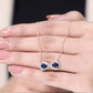 Lab Grown Blue Sapphire Infinity Necklace With Diamond Accent