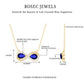 Lab Grown Blue Sapphire Infinity Necklace With Diamond Accent