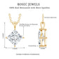 3 CT Princess Cut Moissanite Solitaire Pendant Necklace For Women