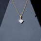 3 CT Princess Cut Moissanite Solitaire Pendant Necklace For Women