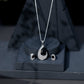 Natural Black Onyx Teardrop Necklace and Earrings Set with Certificate