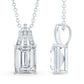 1.8 Carat Solitaire Lab Grown Diamond Emerald Cut Necklace