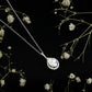 1 Carat Oval Lab Grown Diamond Teardrop Halo Necklace For Women
