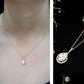 1 Carat Oval Lab Grown Diamond Teardrop Halo Necklace For Women
