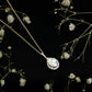 1 Carat Oval Lab Grown Diamond Teardrop Halo Necklace For Women
