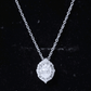 1.2 Carat Oval Shaped Lab Grown Diamond Wedding Necklace With Halo