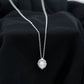 1.2 Carat Oval Shaped Lab Grown Diamond Wedding Necklace With Halo