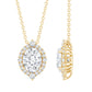 1.2 Carat Oval Shaped Lab Grown Diamond Wedding Necklace With Halo
