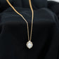 1.2 Carat Oval Shaped Lab Grown Diamond Wedding Necklace With Halo