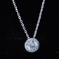 Certified 2 Carat Circle Lab Grown Diamond Necklace With Halo