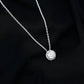 Certified 2 Carat Circle Lab Grown Diamond Necklace With Halo