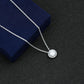 Certified 2 Carat Circle Lab Grown Diamond Necklace With Halo