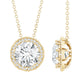 Certified 2 Carat Circle Lab Grown Diamond Necklace With Halo