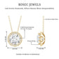 Certified 2 Carat Circle Lab Grown Diamond Necklace With Halo