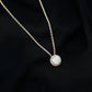 Certified 2 Carat Circle Lab Grown Diamond Necklace With Halo