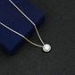 Certified 2 Carat Circle Lab Grown Diamond Necklace With Halo