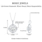 2 Carat Lab Grown Diamond Double Halo Necklace With Decorated Bail