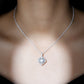 2 Carat Lab Grown Diamond Double Halo Necklace With Decorated Bail