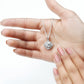 2 Carat Lab Grown Diamond Double Halo Necklace With Decorated Bail