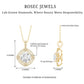 2 Carat Lab Grown Diamond Double Halo Necklace With Decorated Bail