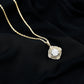 2 Carat Lab Grown Diamond Double Halo Necklace With Decorated Bail