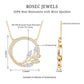 Marquise and Round Cut Moissanite Leaf Eternity Necklace