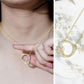 Marquise and Round Cut Moissanite Leaf Eternity Necklace