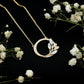 Marquise and Round Cut Moissanite Leaf Eternity Necklace
