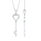Diamond Heart Key Pendant Necklace For Women