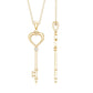 Diamond Heart Key Pendant Necklace For Women