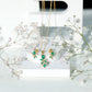 Nature Inspired Emerald and Diamond Dangle jewelry Set