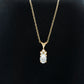 Oval and Round Cut Moissanite Pendant Necklace for Women