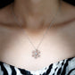 Certified Moissanite Snowflake Pendant Necklace With Chain
