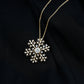 Certified Moissanite Snowflake Pendant Necklace With Chain