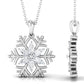 Collar de moissanita certificado con diseño de copo de nieve para mujer