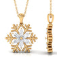 Collar de moissanita certificado con diseño de copo de nieve para mujer