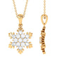 Certified Moissanite Snowflake Pendant Necklace for Her