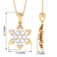 Certified Moissanite Snowflake Pendant Necklace for Her